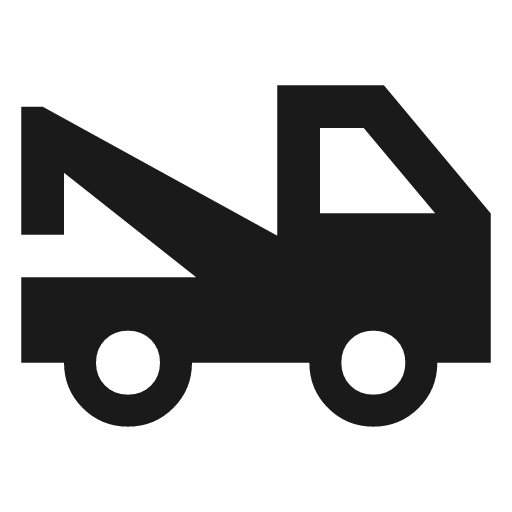 Auto towing icon, solid style, from Material Symbols