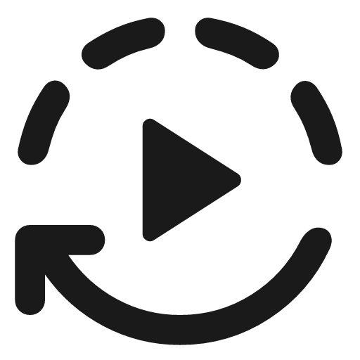 Autoplay rounded icon, rounded style, from Material Symbols