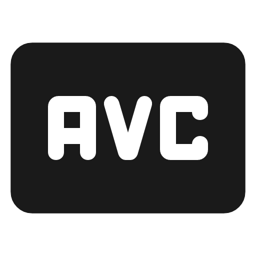 Avc rounded icon, rounded style, from Material Symbols