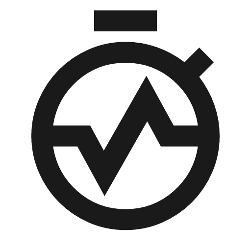 Avg time outline sharp icon, sharp-cornered style, from Material Symbols