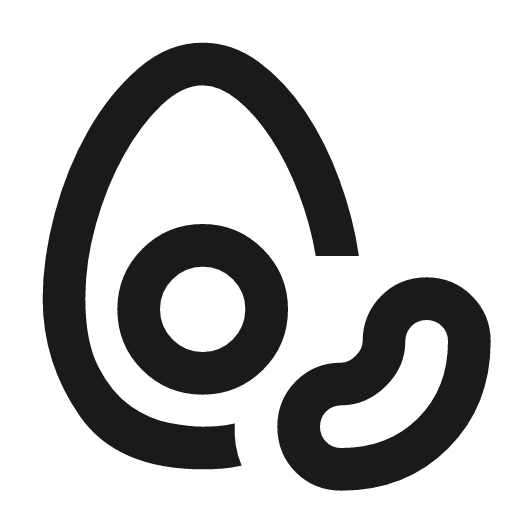 Avocado bean outline icon, outline style, from Material Symbols