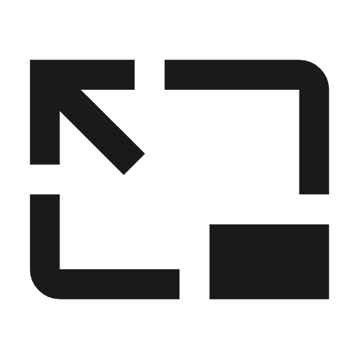 Back to tab icon, solid style, from Material Symbols