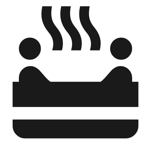 Bath private icon, solid style, from Material Symbols