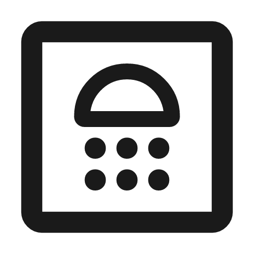 Bathroom outline rounded icon, rounded style, from Material Symbols