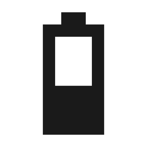 Battery 3 bar sharp icon, sharp-cornered style, from Material Symbols