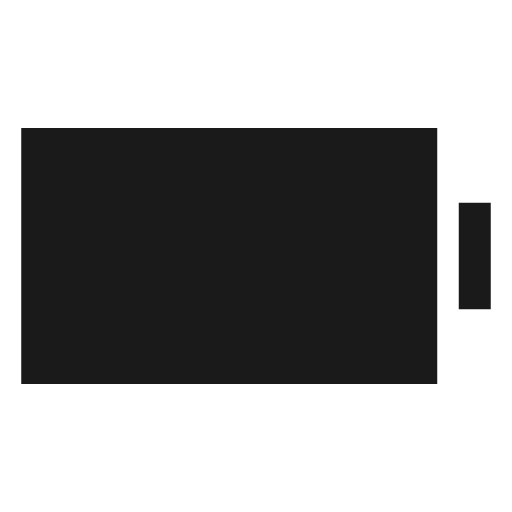 Battery android 0 sharp icon, sharp-cornered style, from Material Symbols