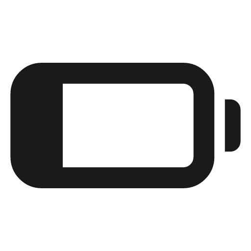 Battery android 1 icon, solid style, from Material Symbols