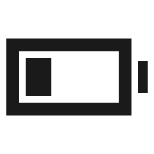 Battery android frame 2 sharp icon, sharp-cornered style, from Material Symbols
