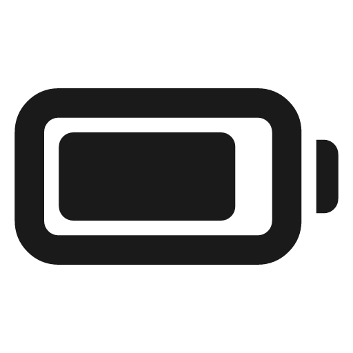 Battery android frame 6 rounded icon, rounded style, from Material Symbols