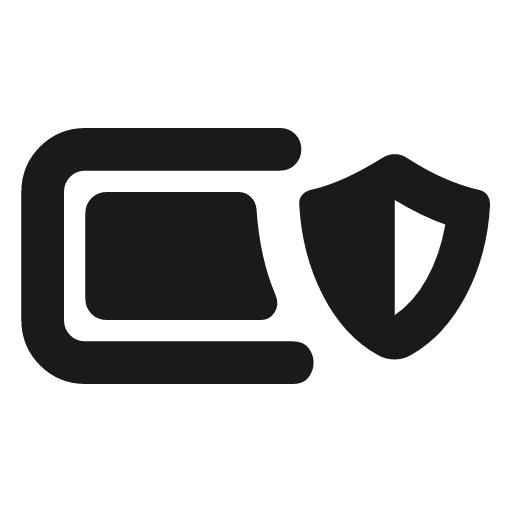 Battery android frame shield outline rounded icon, rounded style, from Material Symbols