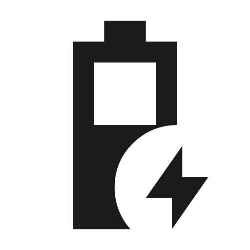 Battery charging 60 sharp icon, sharp-cornered style, from Material Symbols