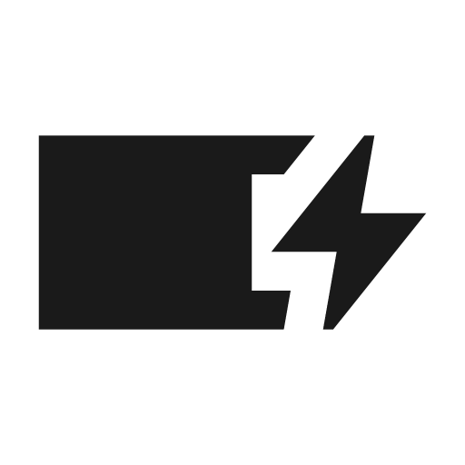 Battery charging 80 2 sharp icon, sharp-cornered style, from Material Symbols