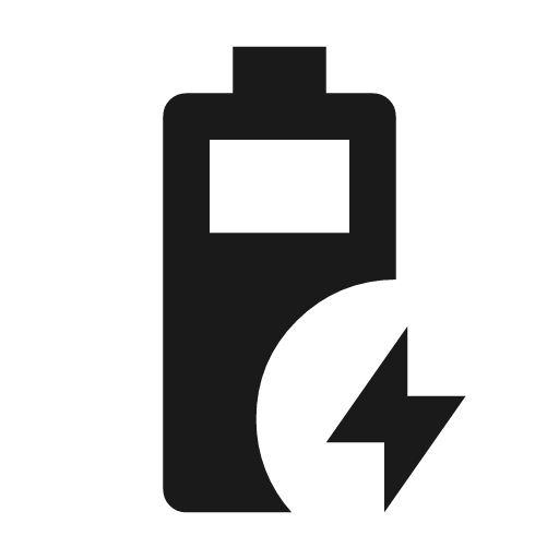 Battery charging 80 icon, solid style, from Material Symbols