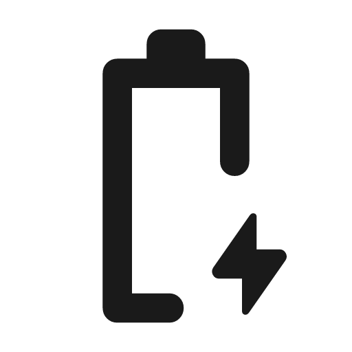 Battery charging full outline rounded icon, rounded style, from Material Symbols