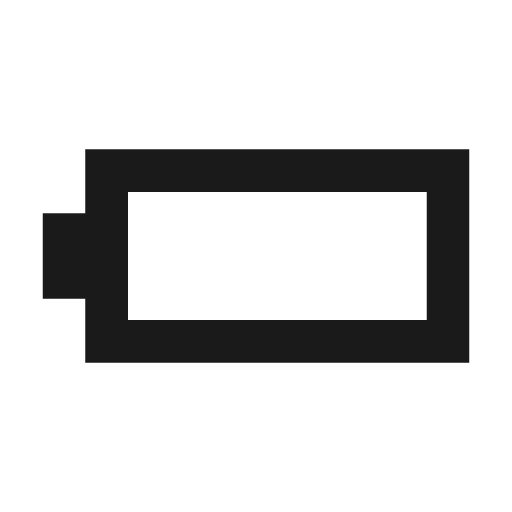 Battery horiz 000 sharp icon, sharp-cornered style, from Material Symbols