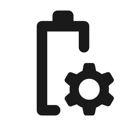 Battery profile outline rounded icon, rounded style, from Material Symbols