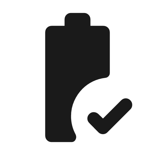 Battery status good rounded icon, rounded style, from Material Symbols