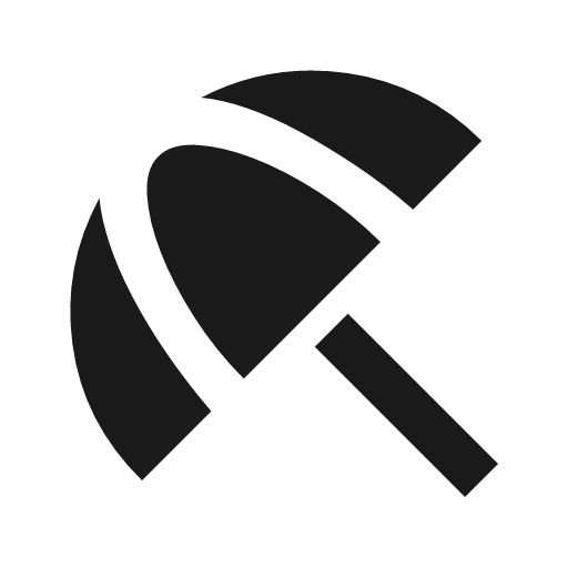 Beach access icon, solid style, from Material Symbols
