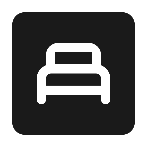 Bedroom child rounded icon, rounded style, from Material Symbols