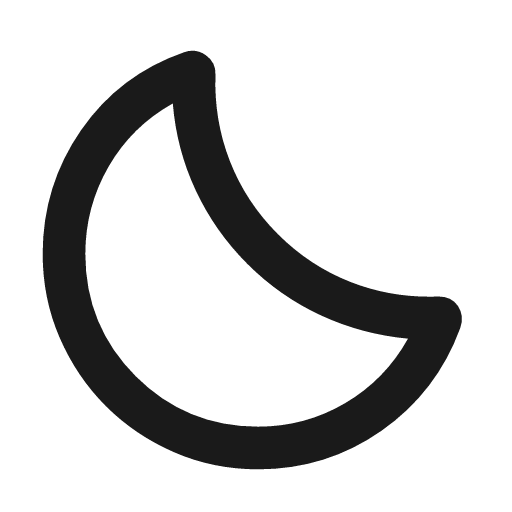 Bedtime outline rounded icon, rounded style, from Material Symbols