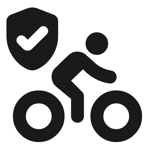 Bike lane rounded icon, rounded style, from Material Symbols