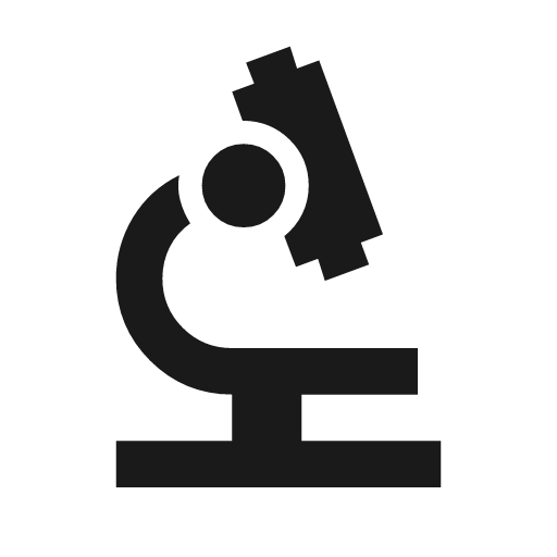 Biotech icon, solid style, from Material Symbols
