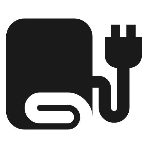 Blanket icon, solid style, from Material Symbols