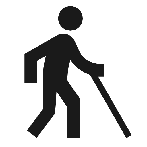 Blind icon, solid style, from Material Symbols