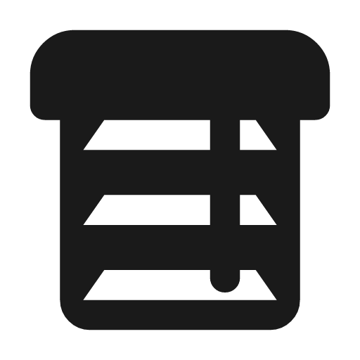 Blinds 2 closed rounded icon, rounded style, from Material Symbols