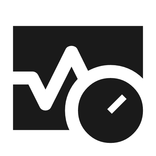 Blood pressure sharp icon, sharp-cornered style, from Material Symbols