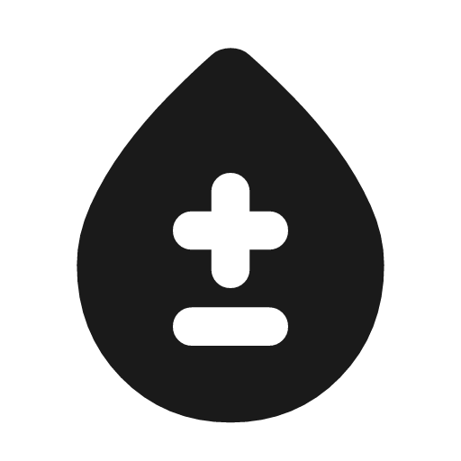 Bloodtype rounded icon, rounded style, from Material Symbols