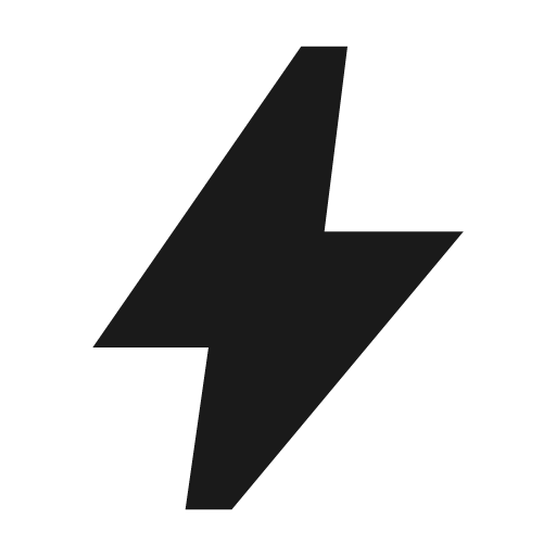 Bolt icon, solid style, from Material Symbols