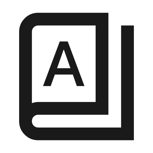 Book 6 outline icon, outline style, from Material Symbols