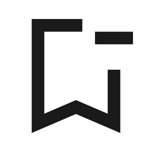 Bookmark remove outline sharp icon, sharp-cornered style, from Material Symbols