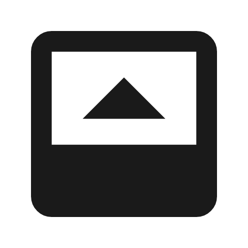 Bottom panel open icon, solid style, from Material Symbols