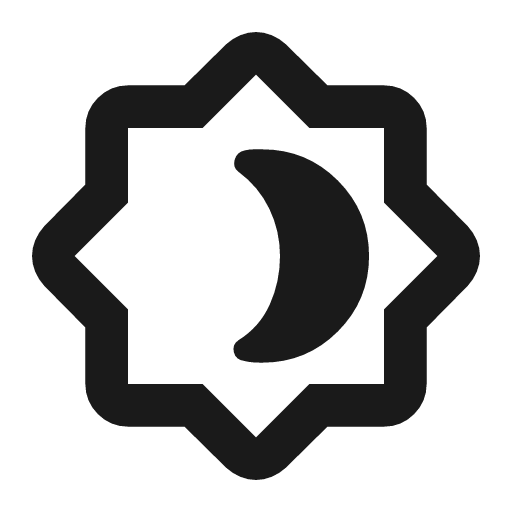 Brightness 4 outline rounded icon, rounded style, from Material Symbols