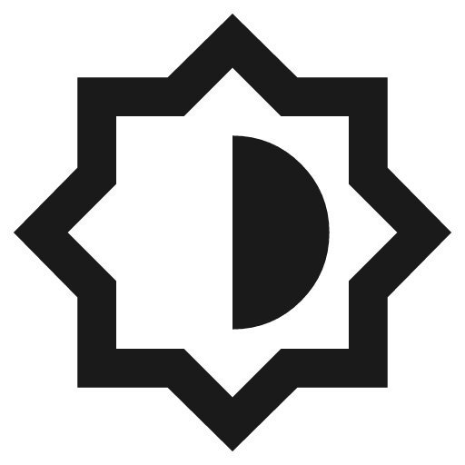 Brightness medium outline icon, outline style, from Material Symbols