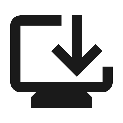 Browser updated icon, solid style, from Material Symbols