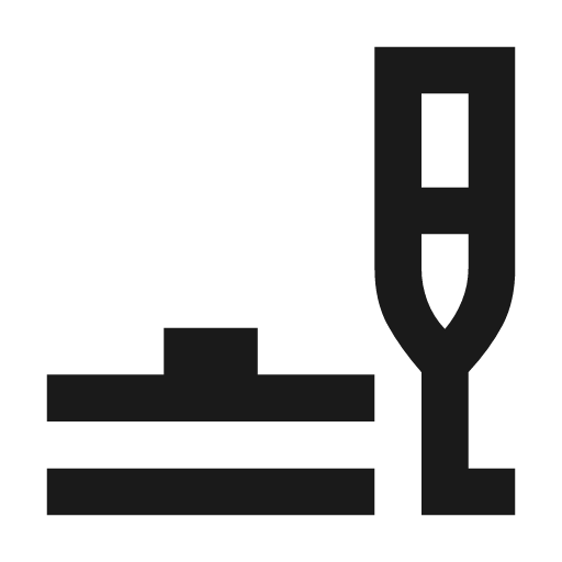 Brunch dining outline sharp icon, sharp-cornered style, from Material Symbols