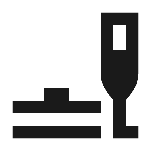 Brunch dining sharp icon, sharp-cornered style, from Material Symbols