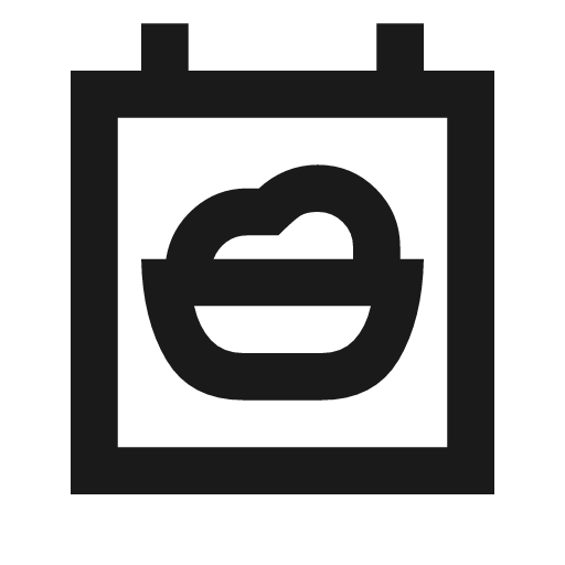 Calendar meal 2 outline sharp icon, sharp-cornered style, from Material Symbols