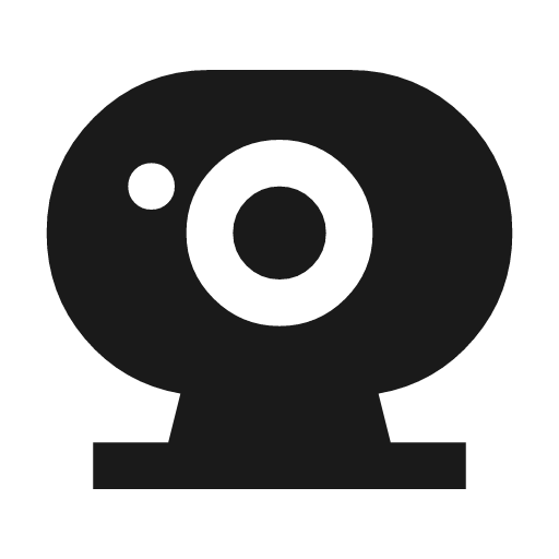 Camera video icon, solid style, from Material Symbols