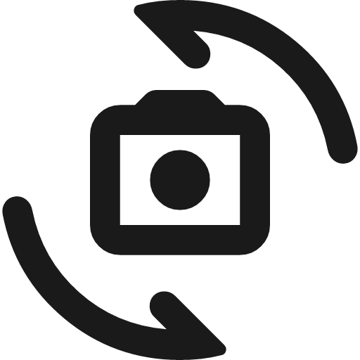 Cameraswitch outline rounded icon, rounded style, from Material Symbols