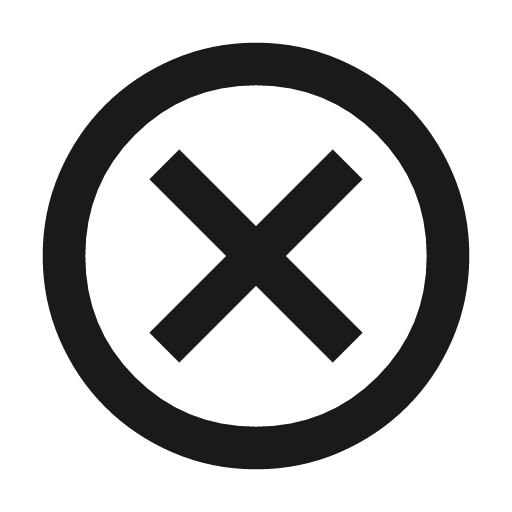 Cancel outline icon, outline style, from Material Symbols