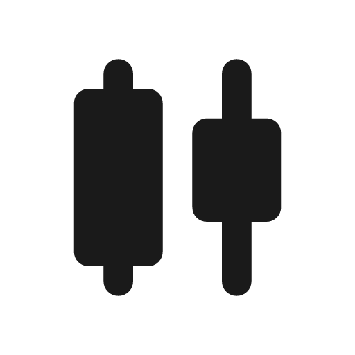 Candlestick chart rounded icon, rounded style, from Material Symbols