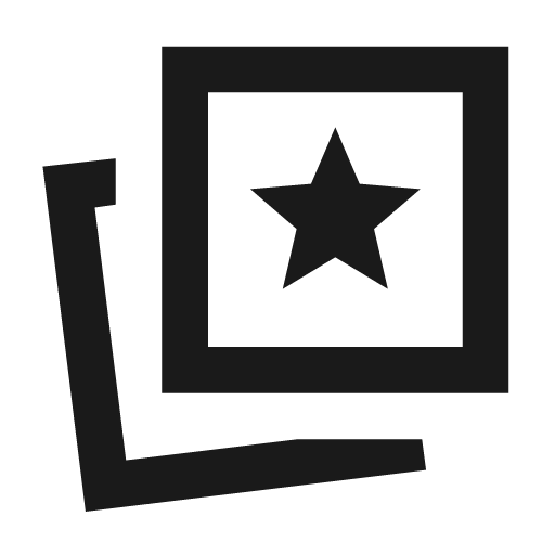 Cards star outline sharp icon, sharp-cornered style, from Material Symbols
