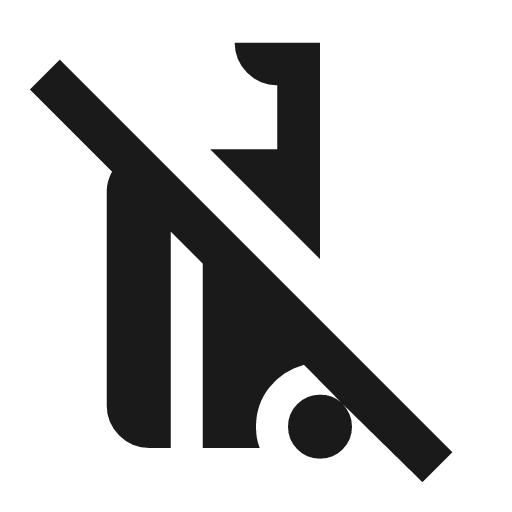 Carry on bag inactive icon, solid style, from Material Symbols