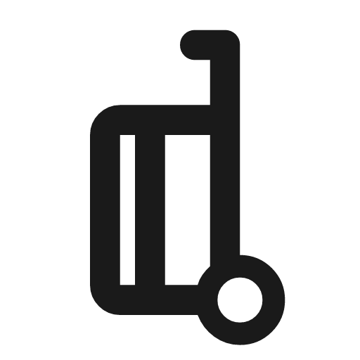 Carry on bag outline rounded icon, rounded style, from Material Symbols