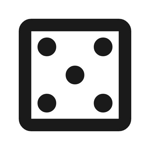 Casino outline icon, outline style, from Material Symbols
