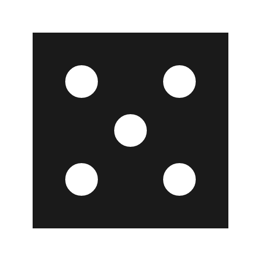Casino sharp icon, sharp-cornered style, from Material Symbols